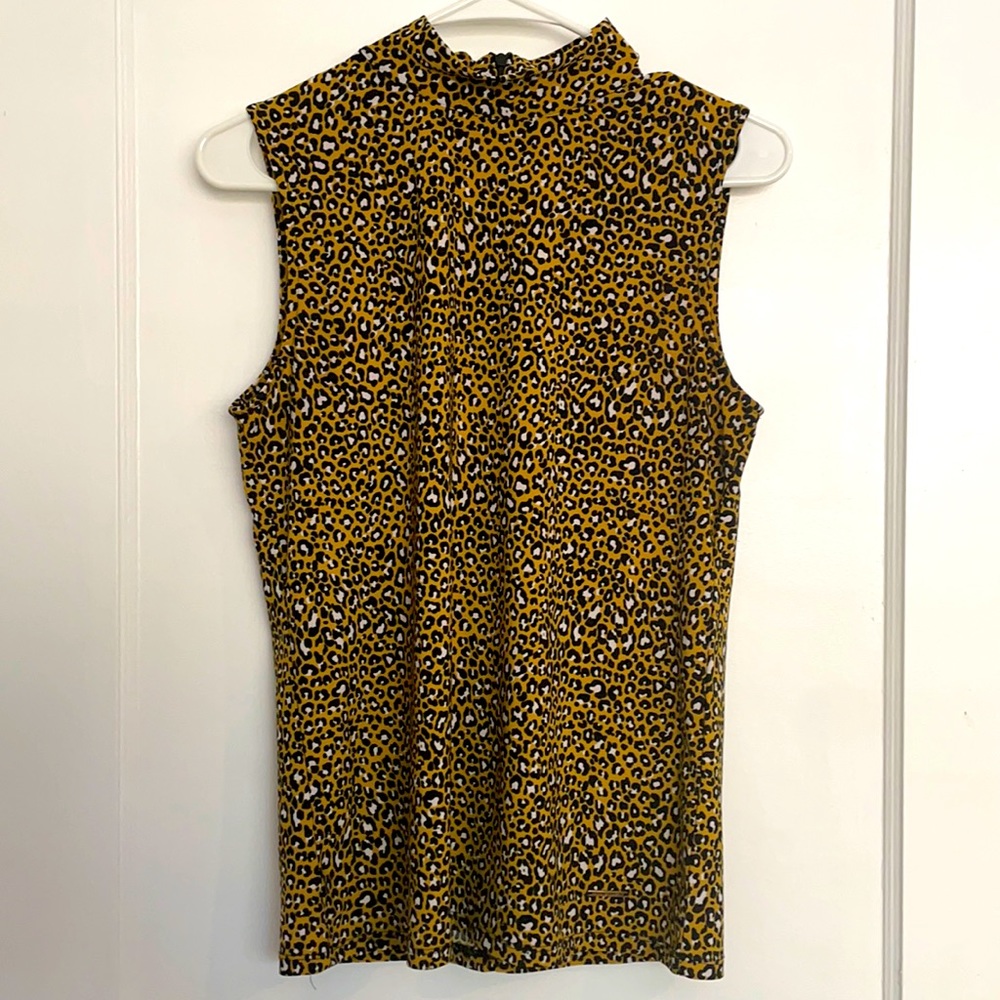Anne Klein Leopard Sleeveless Blouse